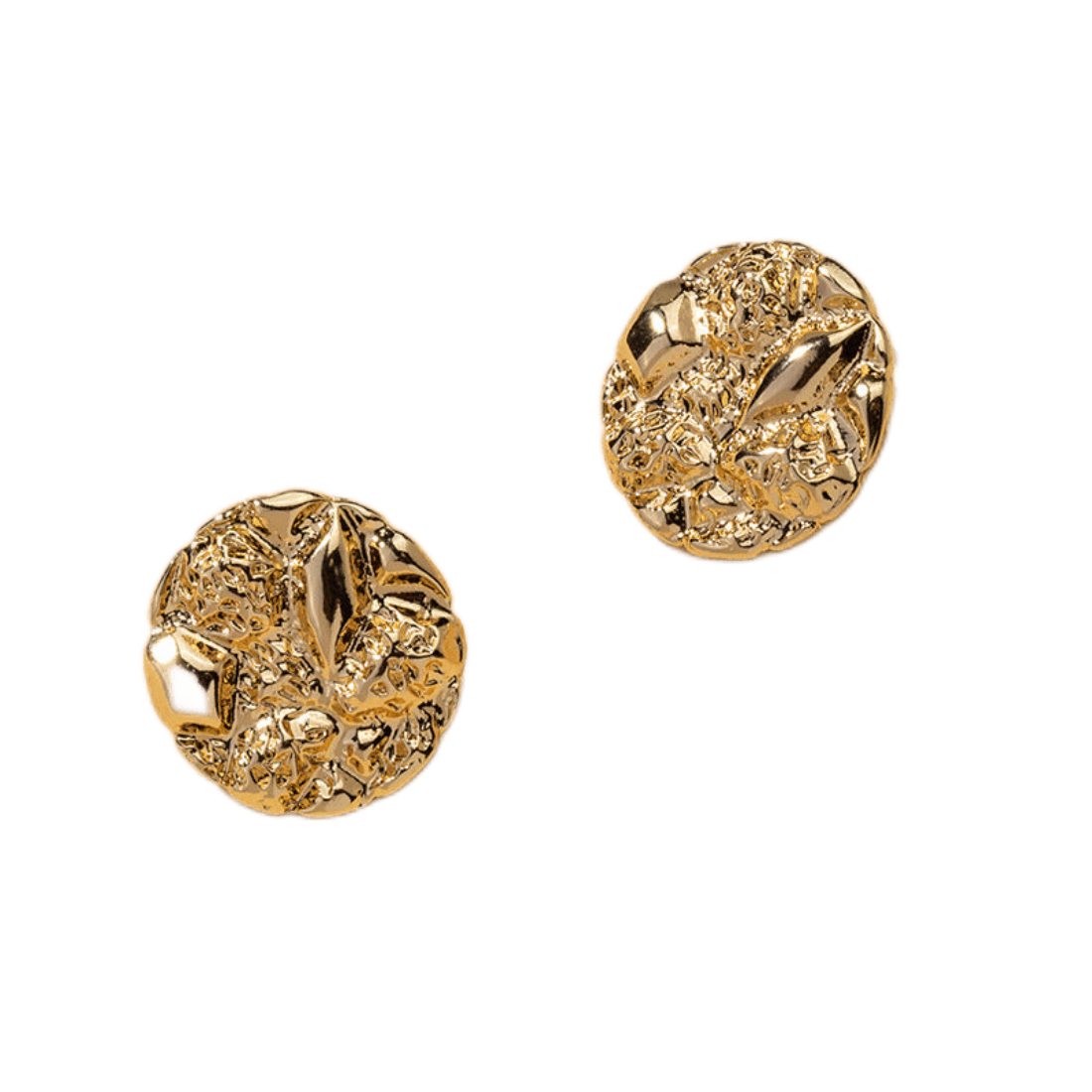 Round Nugget Stud Earrings Men nugget earrings