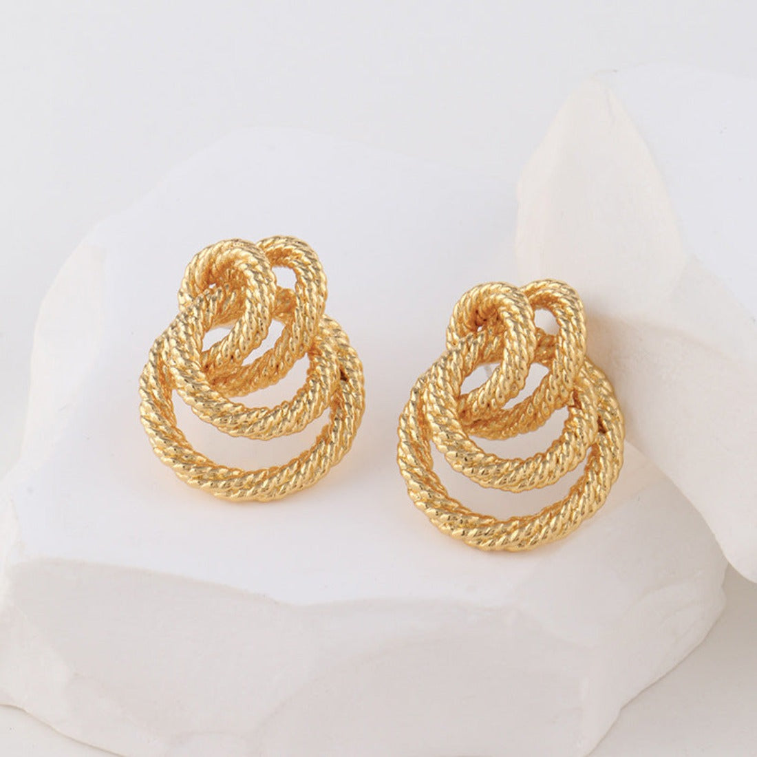 Gold-Plated Snake Shape Earrings